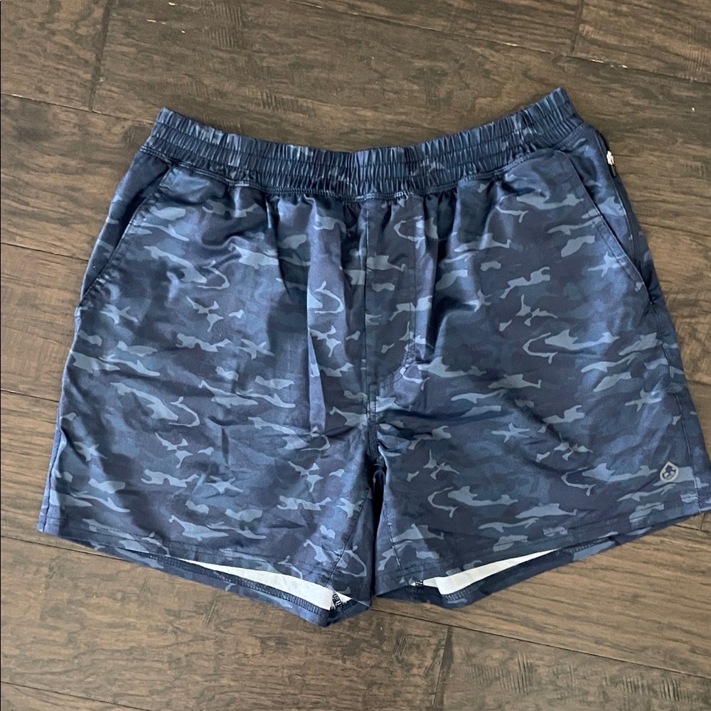 Men's 5” Blue Camo Athletic Shorts